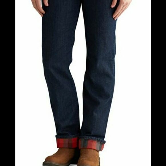 Carhartt Blaine Flannel Lined Jean's Rugged Flex Straight Leg 16R - Picture 5 of 5